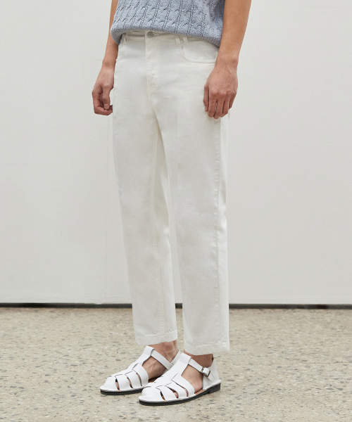 Укороченные джинсы Linen Like Cropped Tapered DCPTOL4Ivory