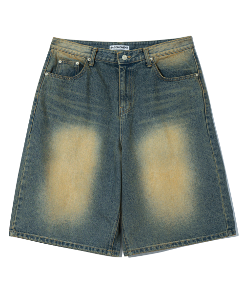 Джинсовые бермуды с варкой (sand blue)