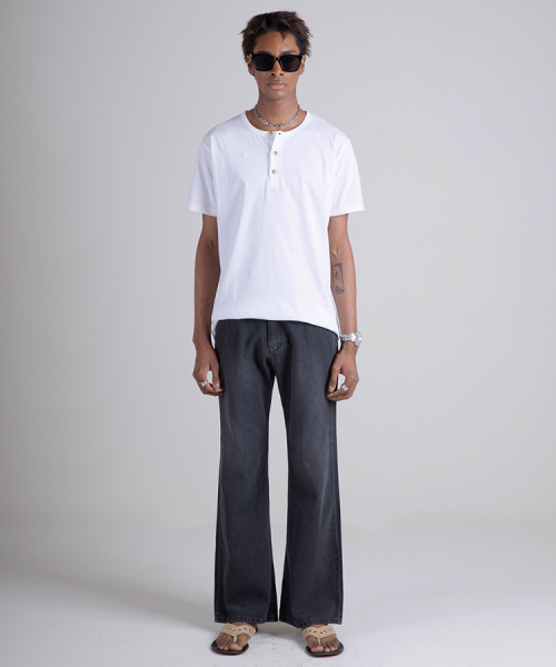 Black Wash Boots Cut Jeans