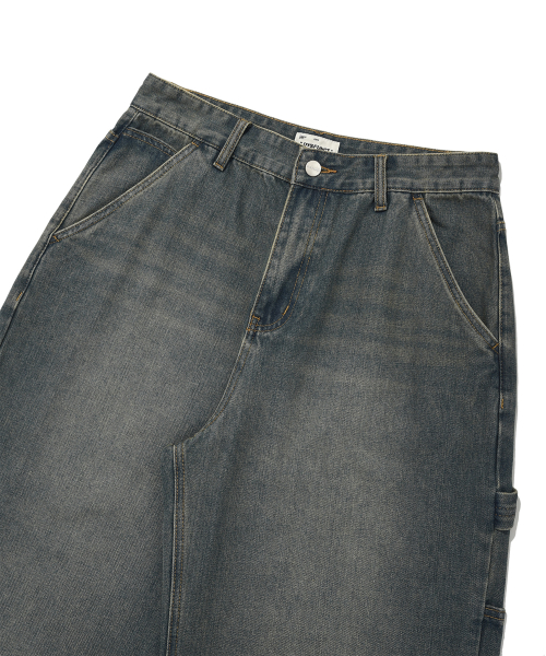 KEY RING WASHING DENIM PANTS(BLUE) thumbnail 4