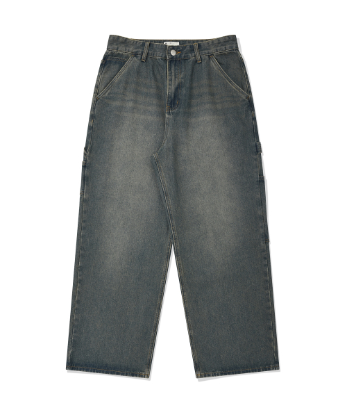 KEY RING WASHING DENIM PANTS(BLUE)
