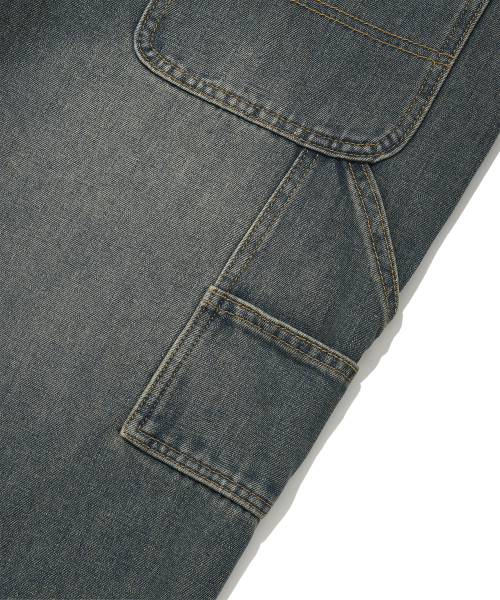 KEY RING WASHING DENIM PANTS(BLUE) thumbnail 8