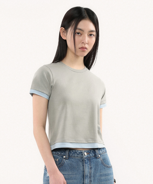 (Women) Layered Short Sleeve T-Shirt