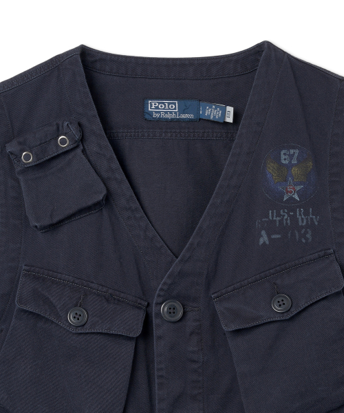 Твиловый жилет Utility с графикой - Navy