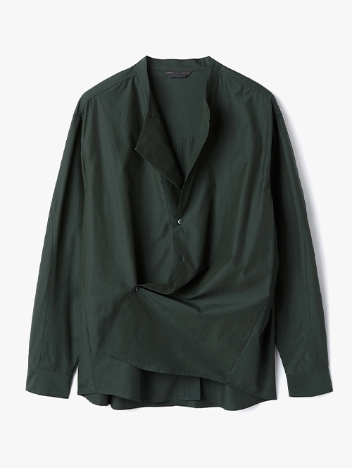 Рубашка с косым воротником - Deep Green