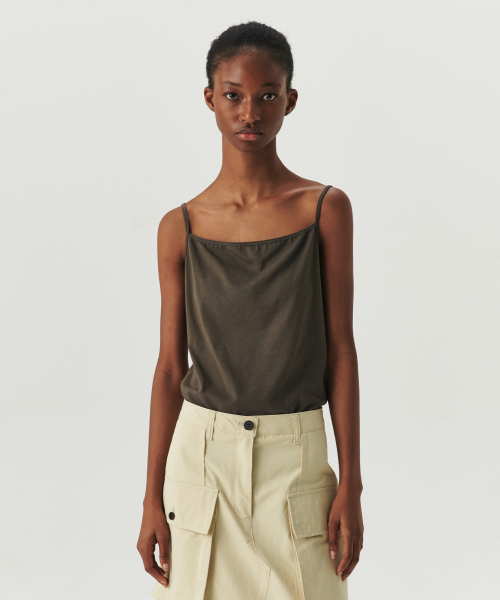 Whenever Standard Sleeveless Top - Dusty Brown