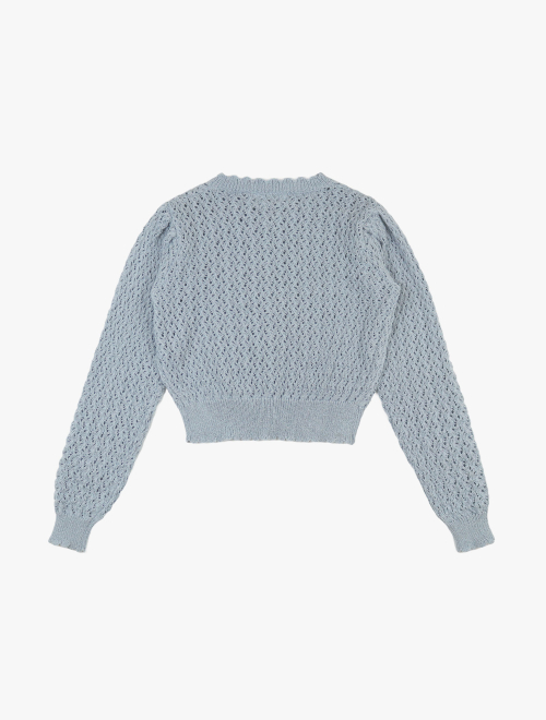 MARGARET PUNCHING CARDIGAN_SKY BLUE