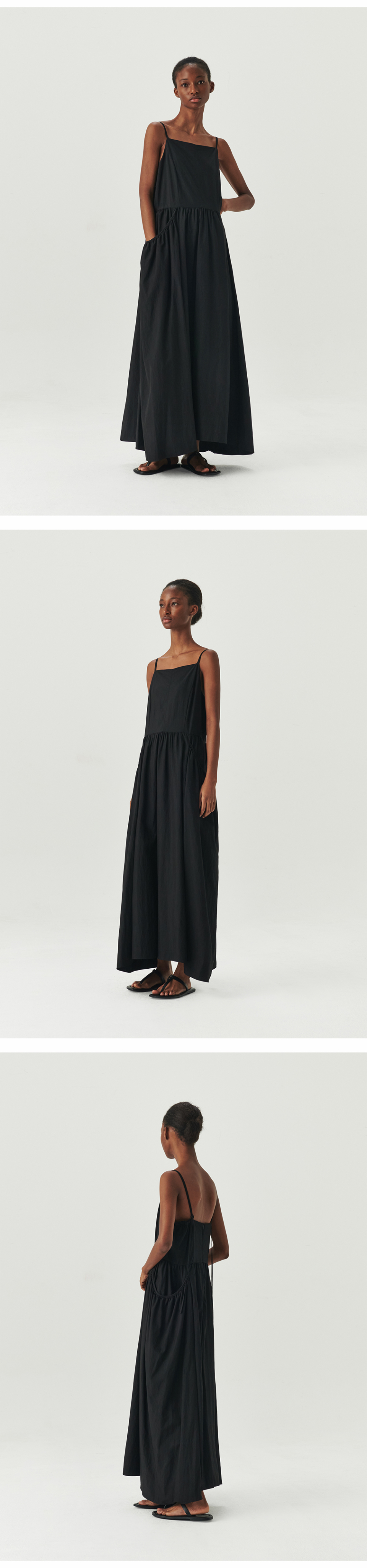 人気【LEVAR】Shirring Pocket Sleeveless Dress [送料・関税込] MUSINSA | LEVAR Shirring Pocket Sleeveless Dress - Black