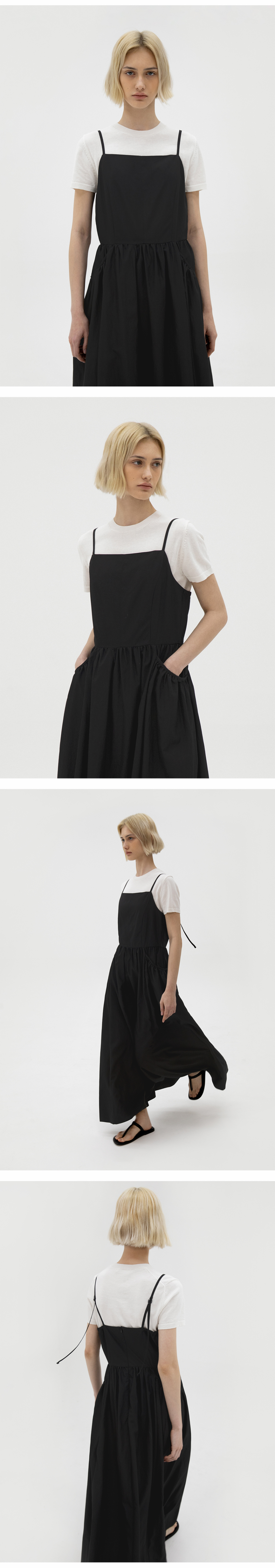 人気【LEVAR】Shirring Pocket Sleeveless Dress [送料・関税込] MUSINSA | LEVAR Shirring Pocket Sleeveless Dress - Black