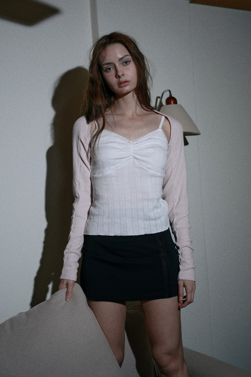 COTTON BASIC BOLERO-BABY PINK
