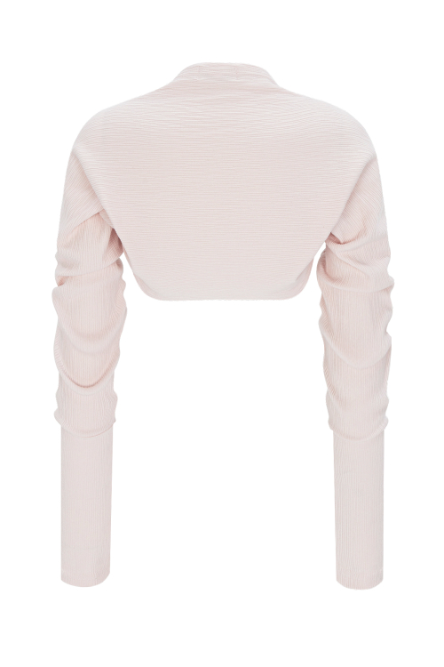COTTON BASIC BOLERO-BABY PINK