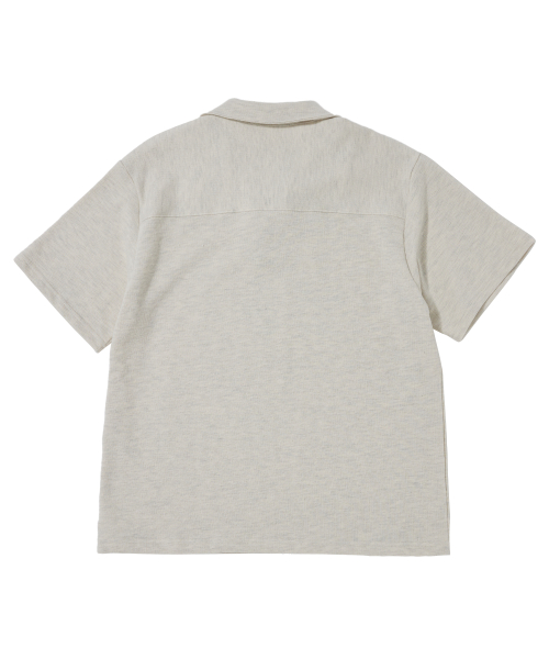 MU-WI PIN-KNIT 1/2 COLLAR-TEE (Oatmeal)