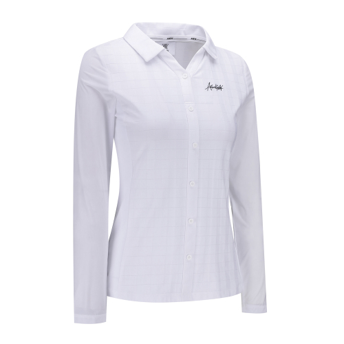 WOMEN V NECK LONG T-SHIRT_WH