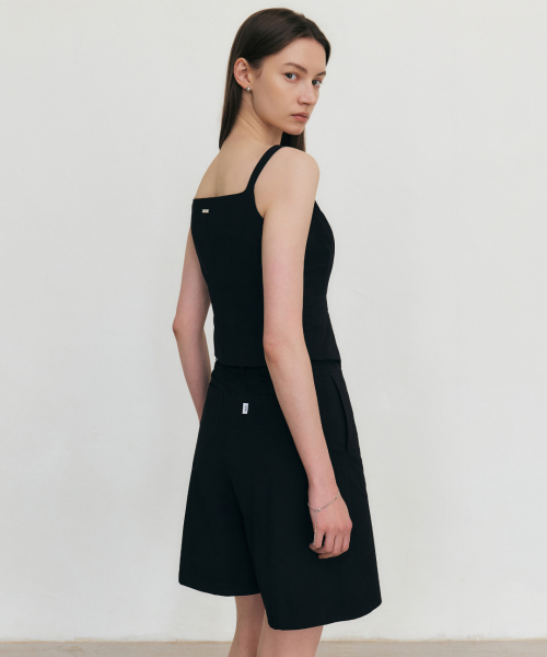 Льняной комплект бермуды Black