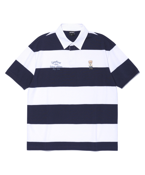 Поло в полоску Retro Bear NAVY (LO2TU342-066)