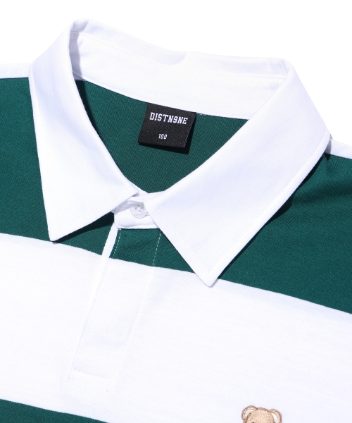 Поло в полоску Retro Bear GREEN (LO2TU342-045)