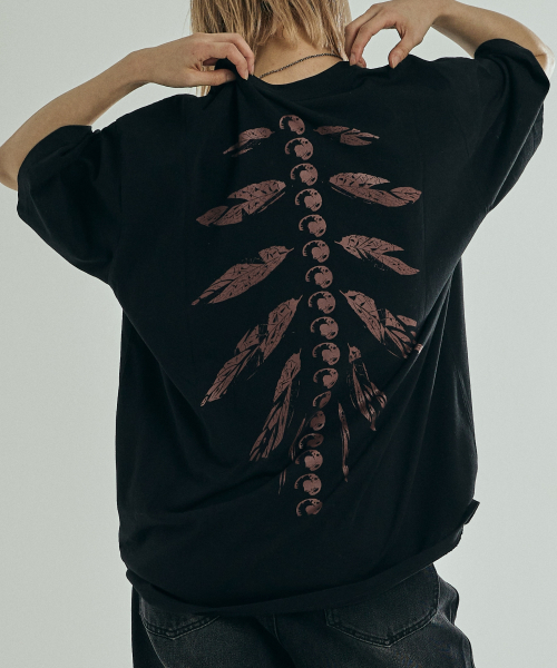 Leaves Bone Short Sleeve (Black)