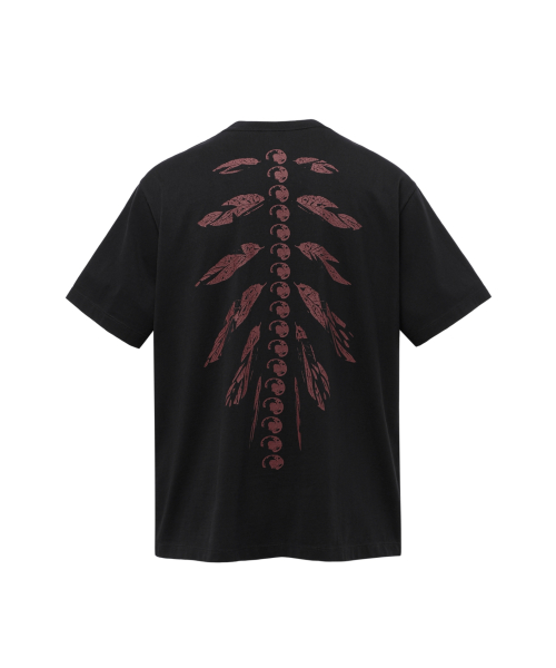 Leaves Bone Short Sleeve (Black)