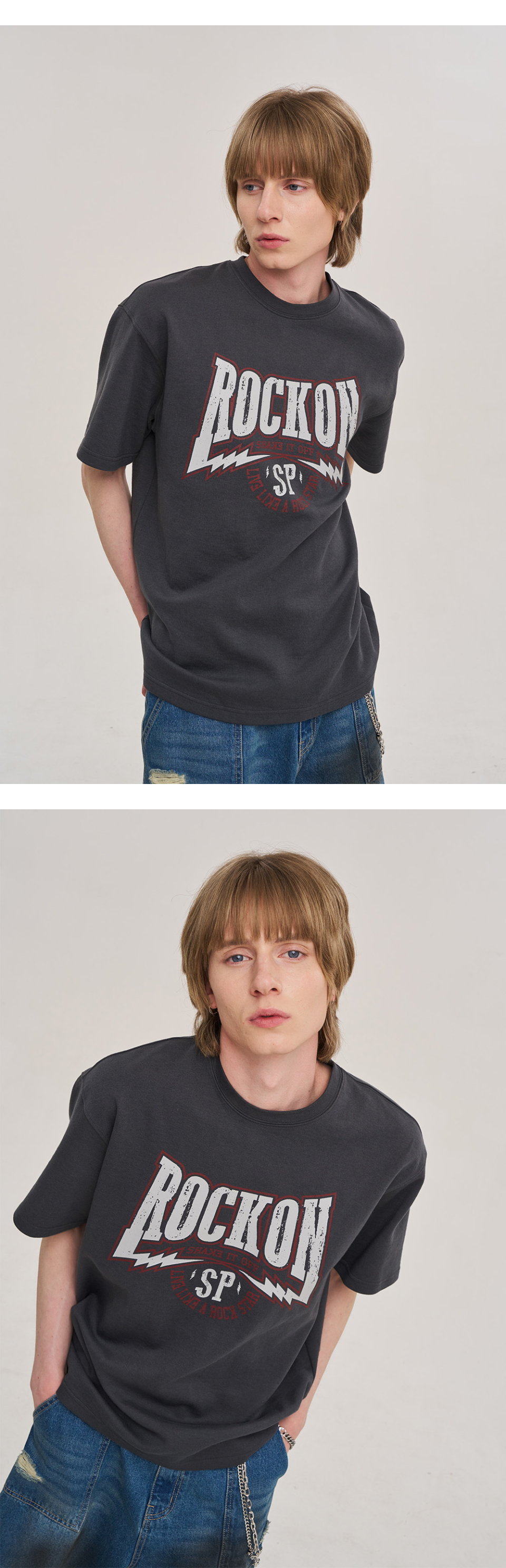 Tシャツ・カットソー [SUPERSUB]Our Soul Short Sleeve T shirt [2 color] MUSINSA | SUPERSUB Rock On Short Sleeve T-Shirt - Charcoal