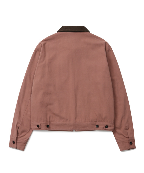 Винтажная вощёная хлопковая рабочая куртка (Pink)