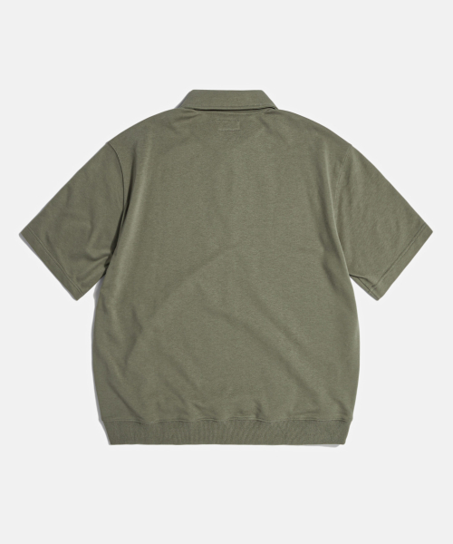 Quarter Zip Collar S/S Sweatshirt Olive