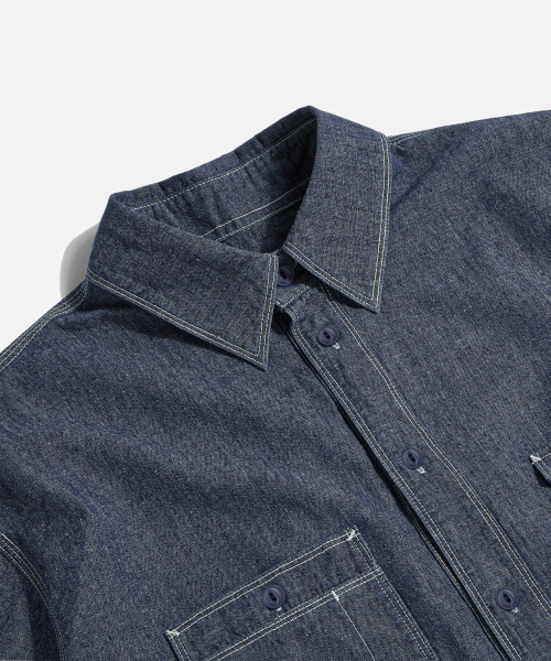 Chambray S/S Work Shirt Indigo thumbnail 4