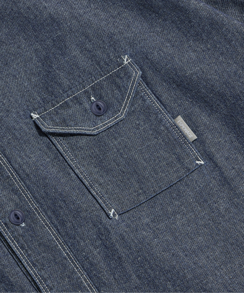 Chambray S/S Work Shirt Indigo thumbnail 6