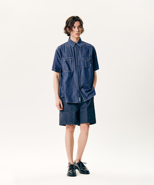 Chambray S/S Work Shirt Indigo thumbnail 10