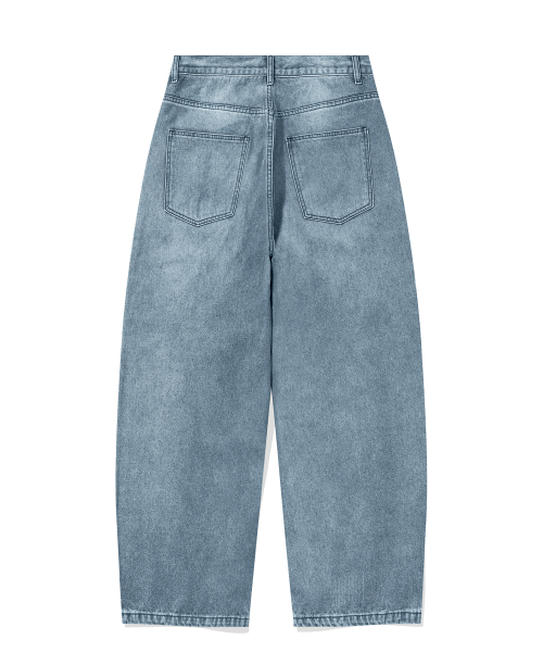 Damage Washed Denim Pants - Sky Blue thumbnail 4