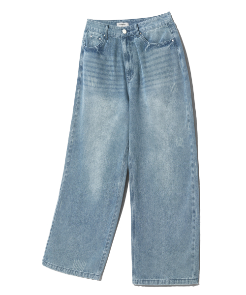 Damage Washed Denim Pants - Sky Blue thumbnail 2