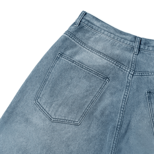 Damage Washed Denim Pants - Sky Blue thumbnail 11