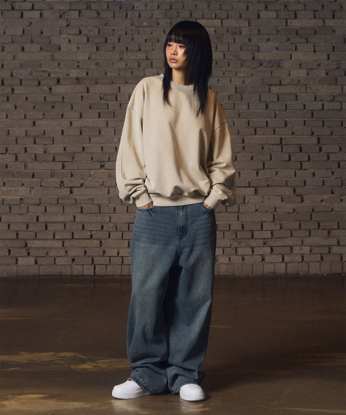 Damage Washed Denim Pants - Sky Blue thumbnail 6