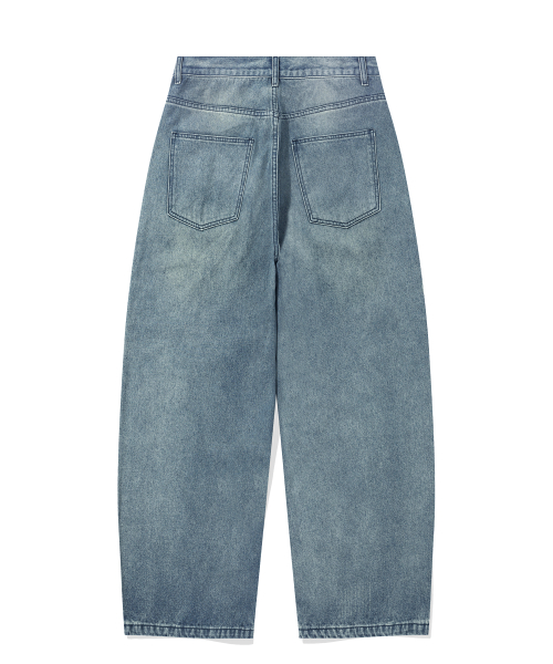 Damage Washed Denim Pants - Blue thumbnail 4