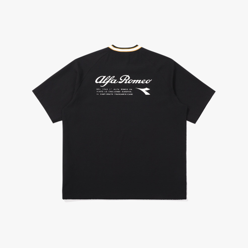 Футболка Alfa Romeo из жатки BLACK