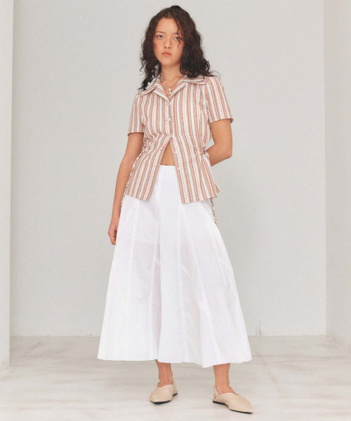 lotsyou Nostalgia Half-sleeve Shirket Brown