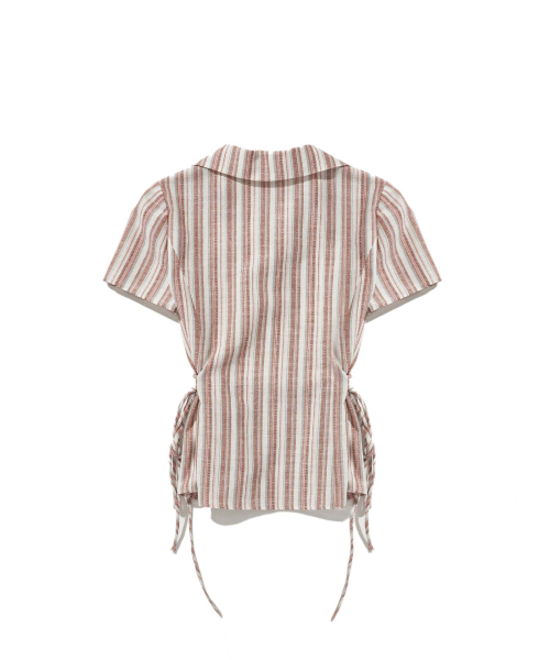 lotsyou Nostalgia Half-sleeve Shirket Brown