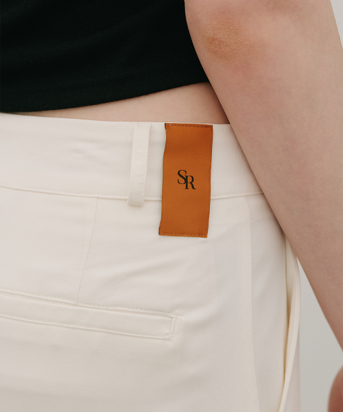 Summer pintuck Wide brюки Cream