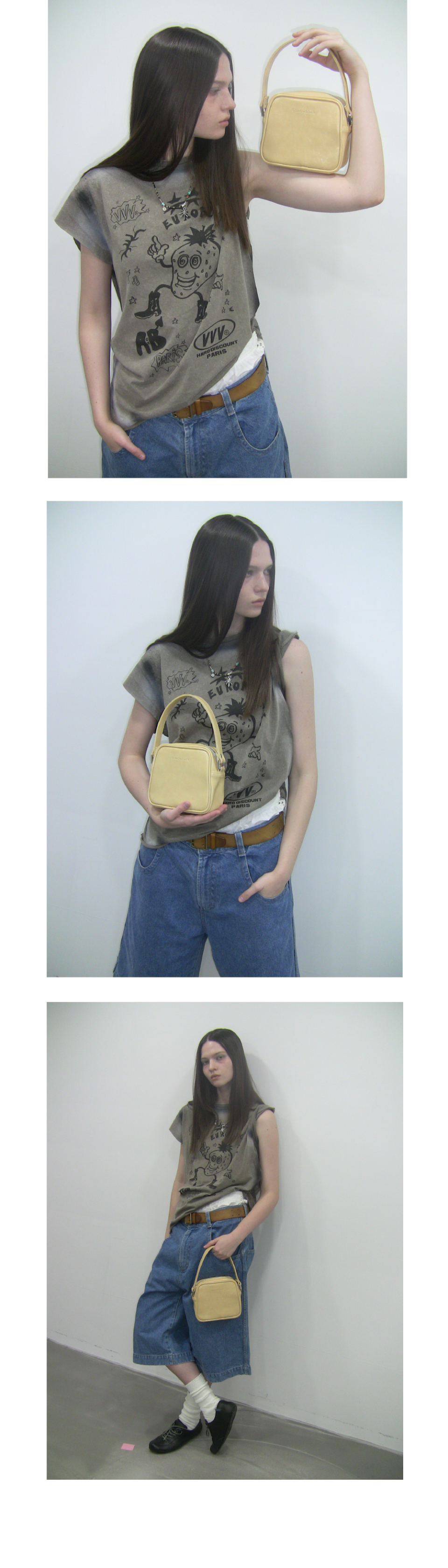 MUSINSA | FILLINTHEBLANK Trapezoid Mini Tote Bag (butter)
