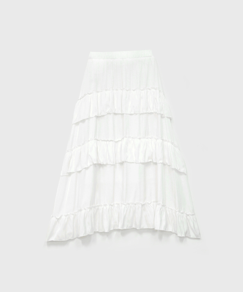 rurumu: 2023ss shirring frill short-PT｜スカート