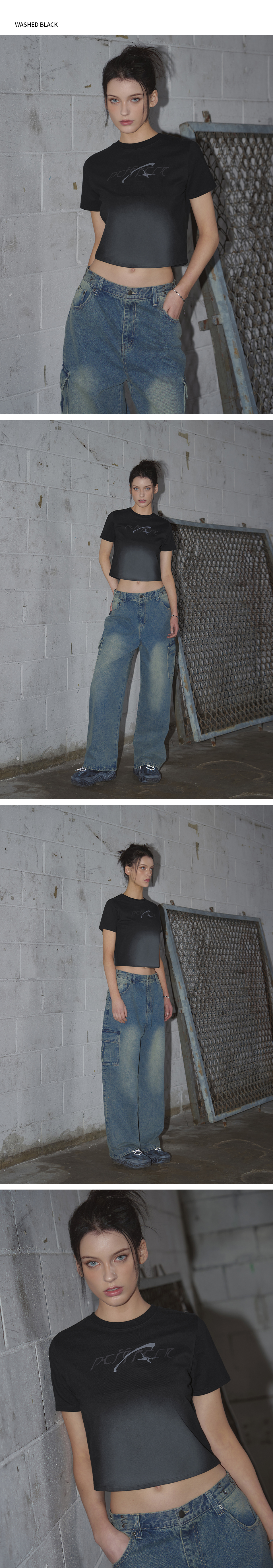 Tシャツ・カットソー ^LEATHERY^ VINTAGE SLIM CROP TOP WASHED PINK LRTS4201WPK MUSINSA | LEATHERY Vintage slim cropped top [WASHED PINK]