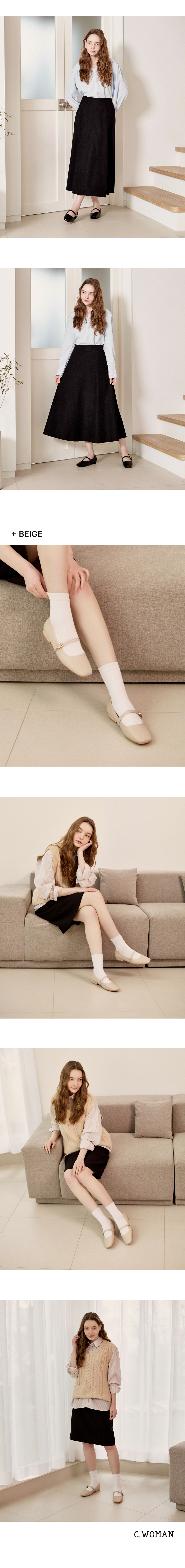 ROMANTIC STRAP MARY JANE FLAT SHOES - 2 COLORS BLACK