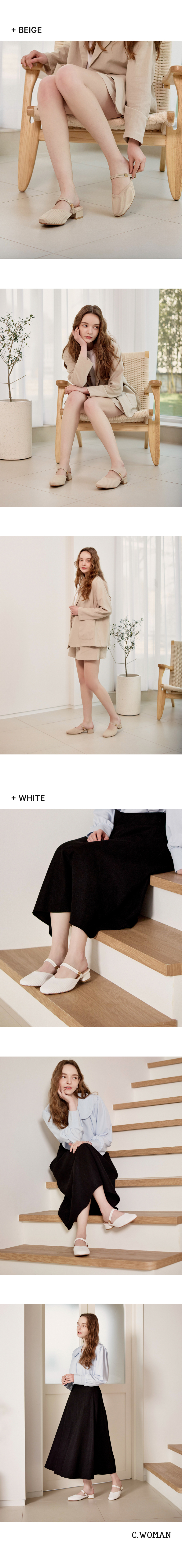 STRAP ROUND TOE MULE - 3 COLORS BLACK