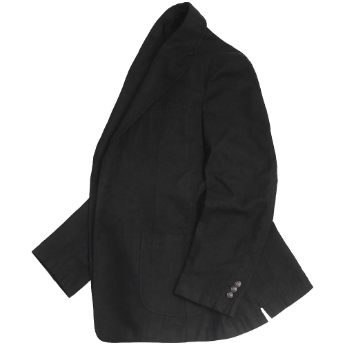 408 Linen Washed Jacket Black