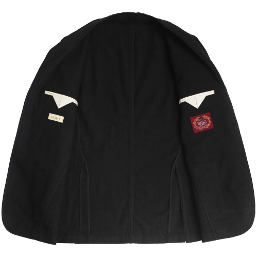 408 Linen Washed Jacket Black