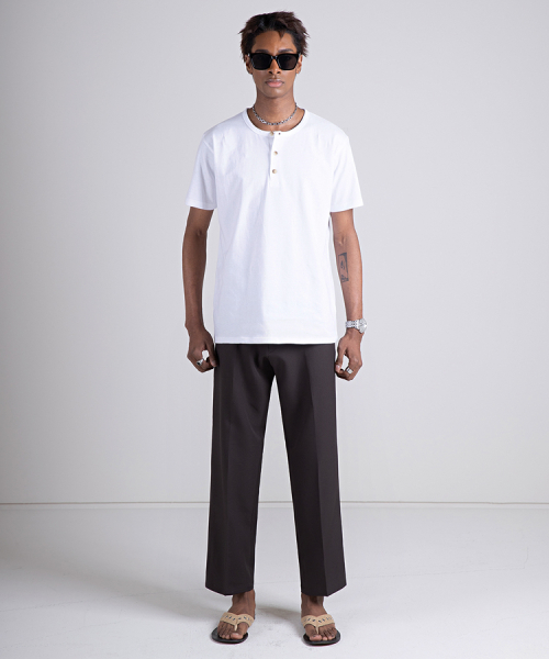 Relaxed T/R Blend Trousers 3COLOR