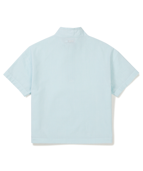[24SS clove] Seersucker Short Sleeve Anorak Mint