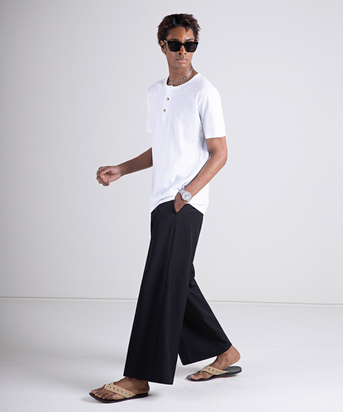 Roomy Breezy Relaxed Trousers BLACK