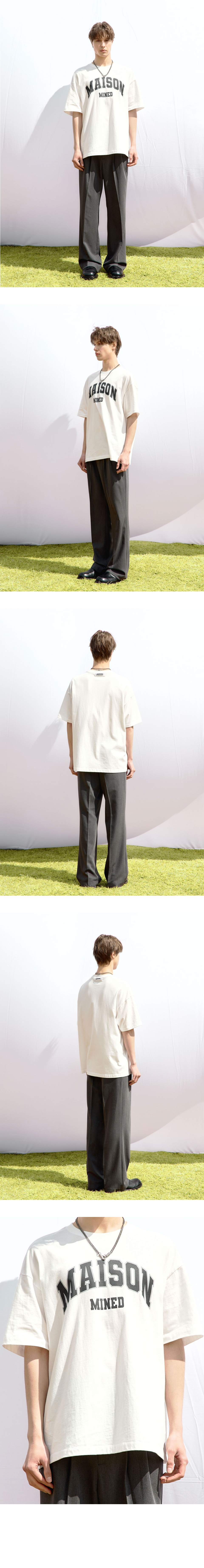 【MAISON MINED】24SS★ ARCH MAISON HALF T 메종미네드 ~30% - ARCH MAISON HALF T WHITE