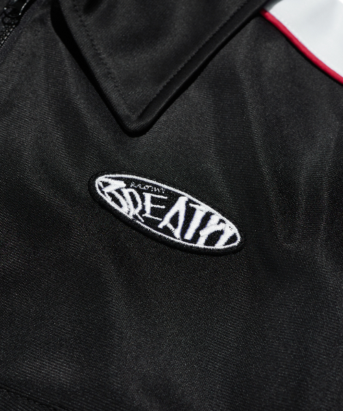 W BREATH CROP TRACK JACKET - BLACK