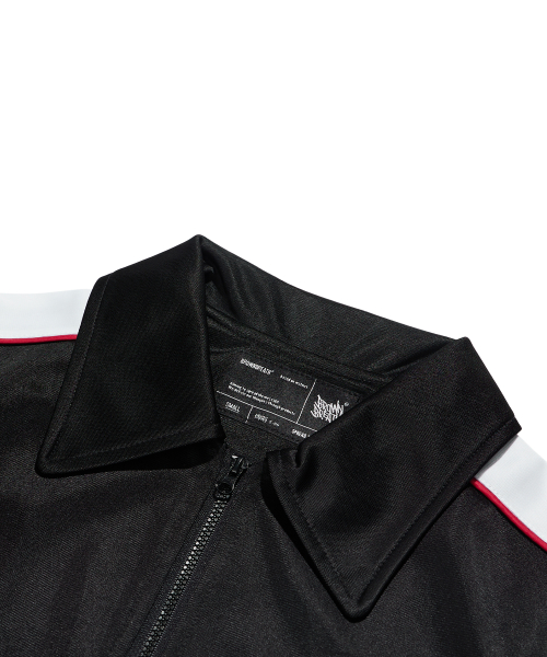 W BREATH CROP TRACK JACKET - BLACK